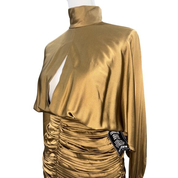 Retrofete Barbara Dress in Olive Green Small New Womens Mini Cocktail - Picture 5 of 12